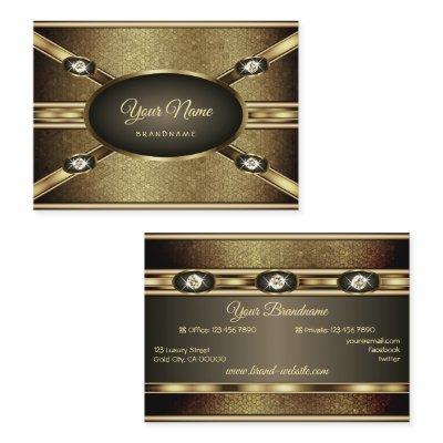 Eye Catching Old Gold Effect with Faux Rhinestones