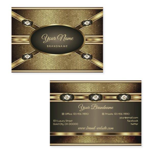 Eye Catching Old Gold Effect with Faux Rhinestones