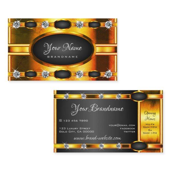 Eye Catching Orange Golden and Black with Diamonds