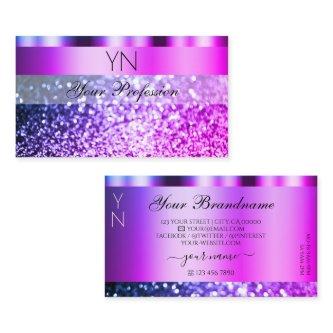 Eye Catching Pink Purple Sparkle Glitter Monogram