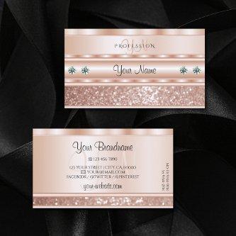 Eye Catching Rose Gold Sparkling Glitter Monogram