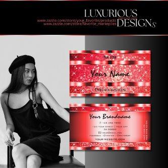 Eye Catching Ruby Red Glitter Spark Stars Superb