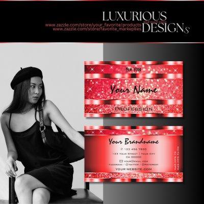 Eye Catching Ruby Red Glitter Spark Stars Superb