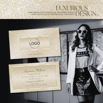 Eye Catching Silk Cream Snake Pattern with Logo