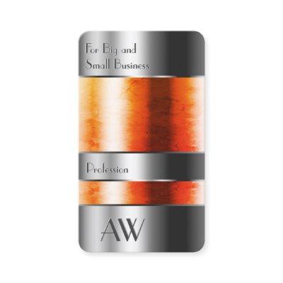 Eye Catching Silver Box Orange Liquids and Letters