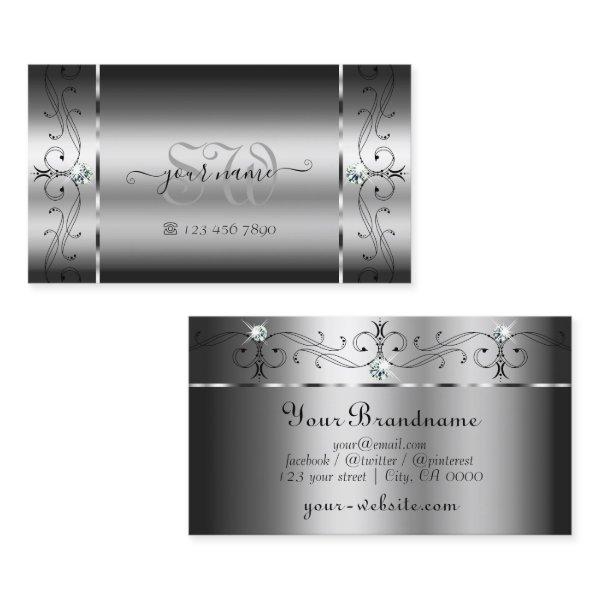Eye Catching Silver Jewels Squiggled with Monogram