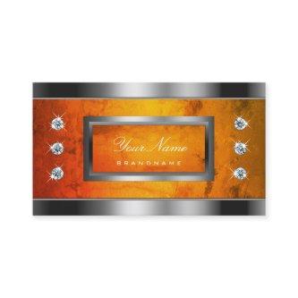Eye Catching Silver with Orange Marble Pattern