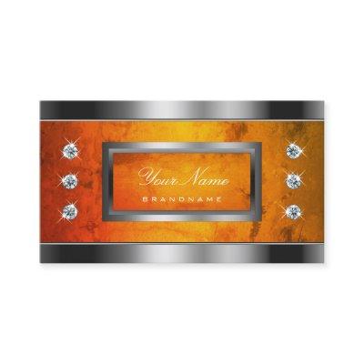 Eye Catching Silver with Orange Marble Pattern
