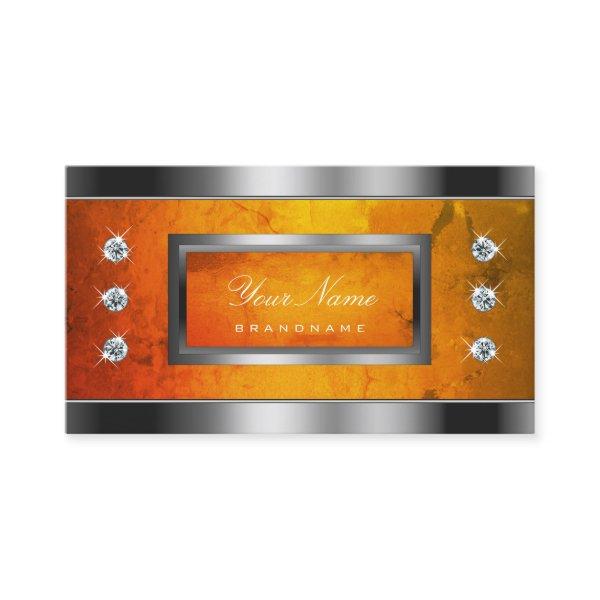 Eye Catching Silver with Orange Marble Pattern