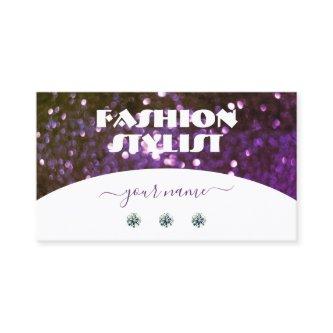Eye Catching White Purple Sparkle Glitter Diamonds
