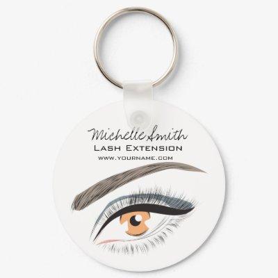 Eye long eyelashes Lash extension icon Keychain