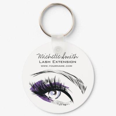 Eye long eyelashes Lash extension icon Keychain