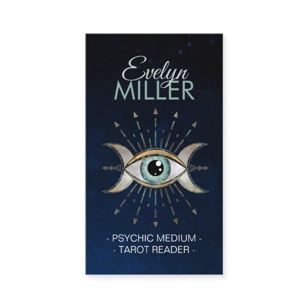 Eye - Triple Moon - Gemstone and gold