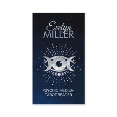 Eye - Triple Moon  in Silver and Pearl