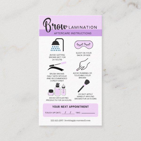 Eyebrow Lamination Aftercare Instructions Business