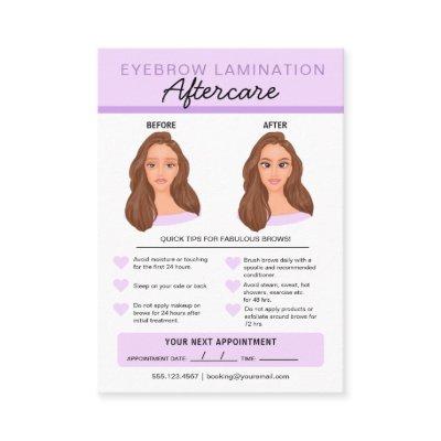 Eyebrow Lamination Aftercare Instructions