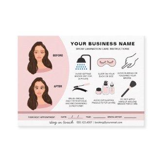 Eyebrow Lamination Aftercare Instructions
