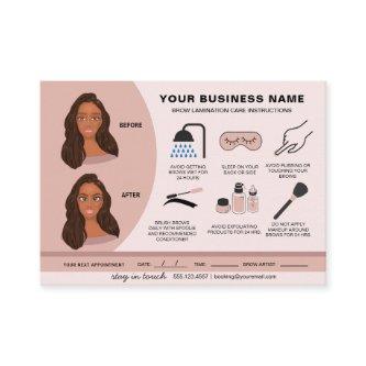 Eyebrow Lamination Aftercare Instructions