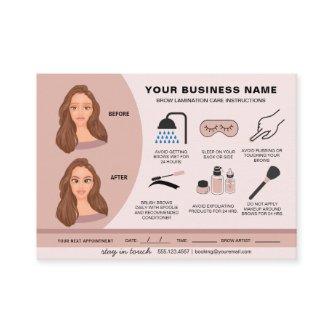 Eyebrow Lamination Aftercare Instructions