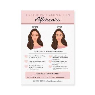 Eyebrow Lamination Aftercare Instructions