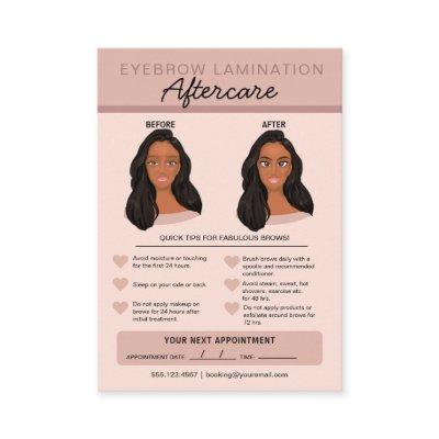 Eyebrow Lamination Aftercare Instructions