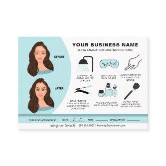 Eyebrow Lamination Aftercare Instructions
