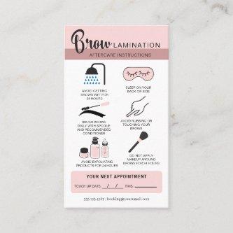 Eyebrow Lamination Aftercare Instructions