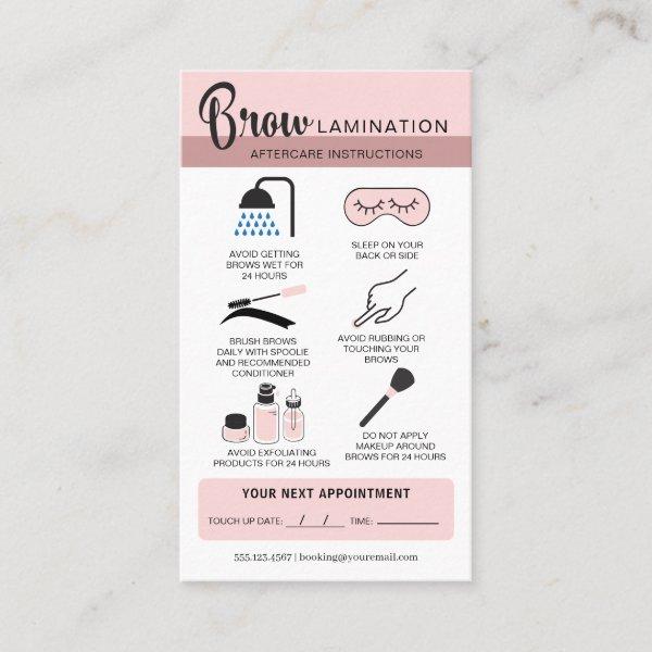 Eyebrow Lamination Aftercare Instructions