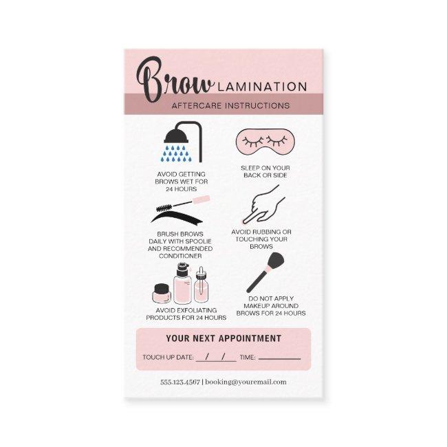 Eyebrow Lamination Aftercare Instructions