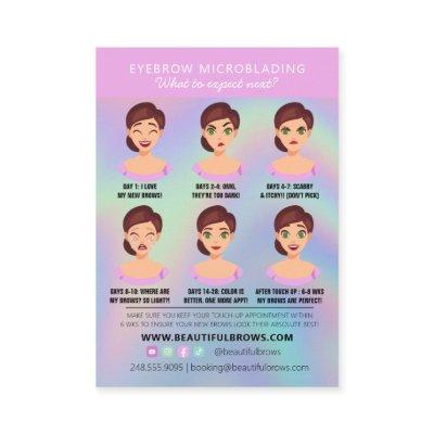 Eyebrow Microblading Aftercare Instructions Pastel