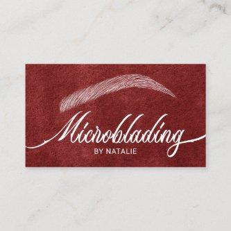 Eyebrow Salon Microblading Typography Red Velvet