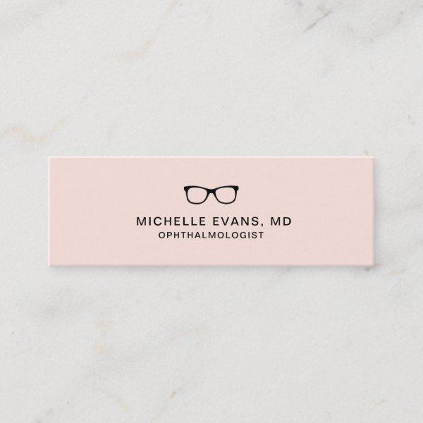 Eyeglasses Logo Blush Pink Ophthalmologist Mini