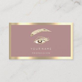 Eyelash Brow Makeup Logo Qr Code Rose Gold Framed