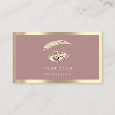 Eyelash Brow Makeup Logo Qr Code Rose Gold Framed