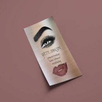Eyelash Brow Makeup Logo QRCode Lip Rose Skin