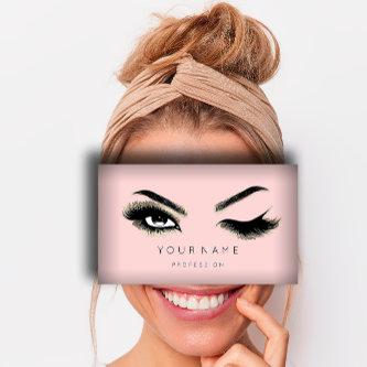 Eyelash Brows Microblading QRCODE Logo Gold Pink