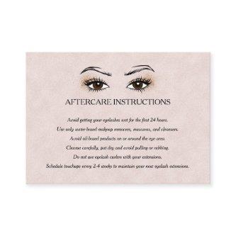 Eyelash extension Brow Bar Aftercare Instructions