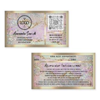 Eyelash Extension QRCode Logo Holograph Gliitter