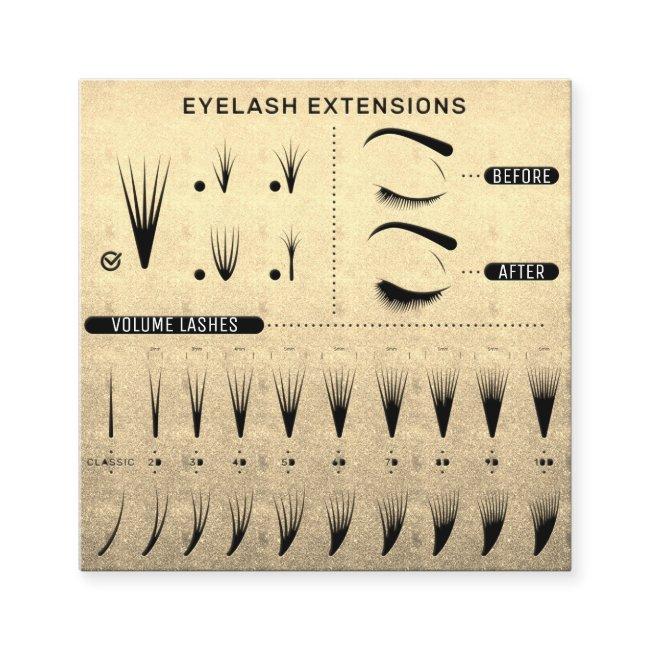 Eyelash Extension Studio Shop Gold Black Modern Square