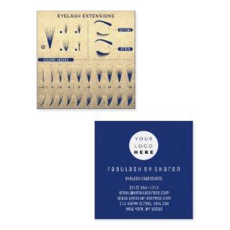 Eyelash Extension Studio Shop Gold Blue Navy  Square