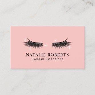 Eyelash Extensions Beauty Salon Elegant Blush Pink