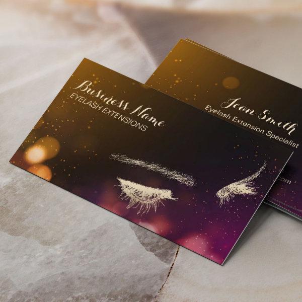 Eyelash Extensions Modern Bokeh Lights Lashes