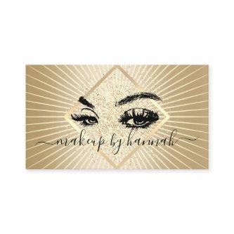 Eyelash Makeup Artist Modern Gold Beauty Salon