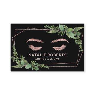 Eyelash Makeup Artist Rose Gold Geometric Greenery