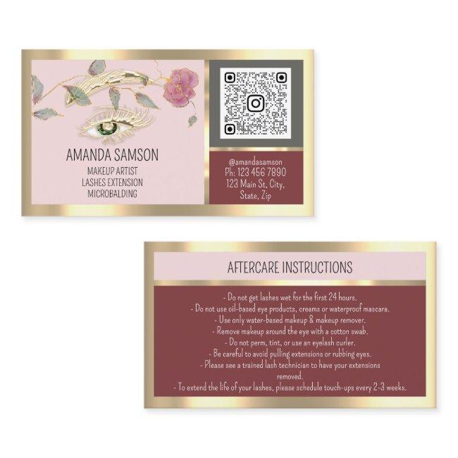 Eyelash Microblade QR CODE Aftercare Instructions