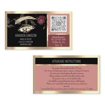 Eyelash Microblade QRCODE Aftercare Rose Black