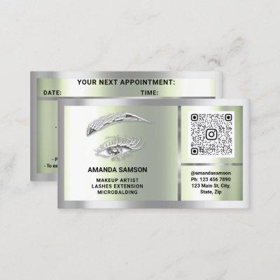 Eyelash Microblade QRCODE Aftercare Silver Mint