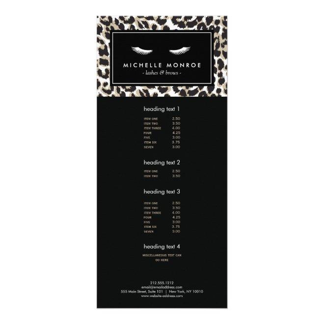 Eyelashes with Leopard Print Rack Card