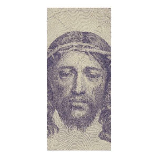 Face of Christ on St. Veronica's Veil Holy Face Rack Card