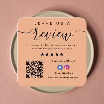 Facebook Instagram Logo Qr Code Leave Us A Review Enclosure Card